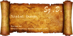 Szalai Dusán névjegykártya
